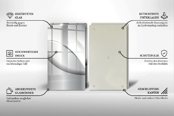 Kuchynská doska veľká zo skla Dizajn abstraktných línií