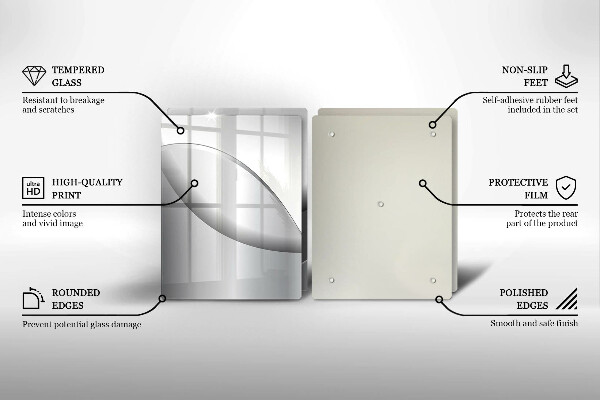 Kuchynská doska veľká zo skla Dizajn abstraktných línií