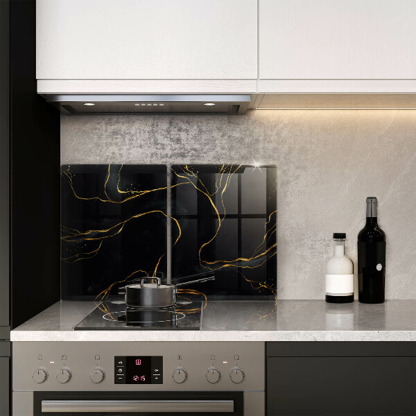 Kuchynská doska veľká zo skla Čierny mramor