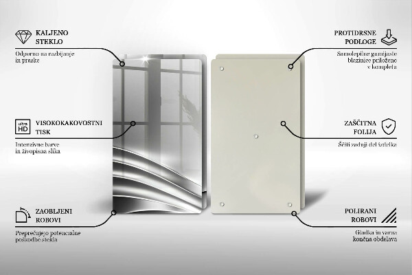 Sklenená doska na krájanie Kovová konštrukcia