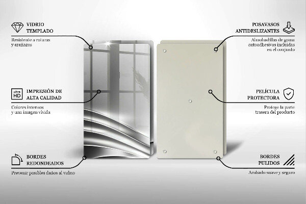 Sklenená doska na krájanie Kovová konštrukcia