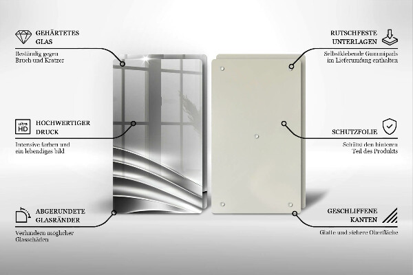 Sklenená doska na krájanie Kovová konštrukcia