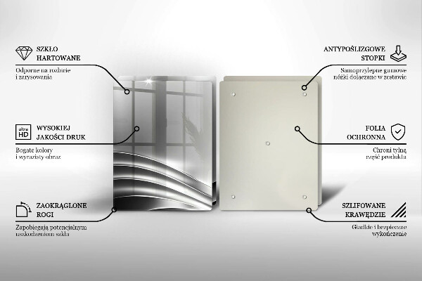 Sklenená doska na krájanie Kovová konštrukcia