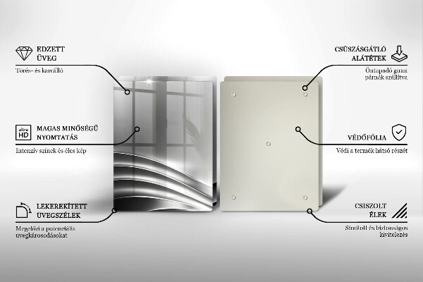 Sklenená doska na krájanie Kovová konštrukcia