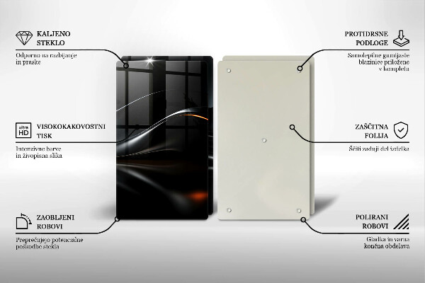 Sklenená doska na krájanie Abstraktný 3D dizajn