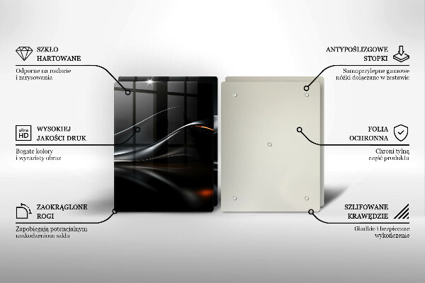 Sklenená doska na krájanie Abstraktný 3D dizajn