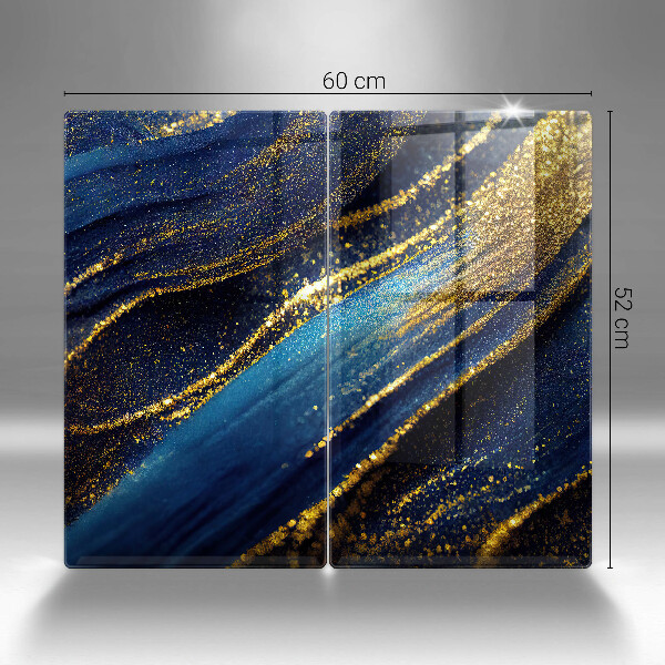 Kuchynská doska veľká zo skla Námornícka modrá abstrakcia