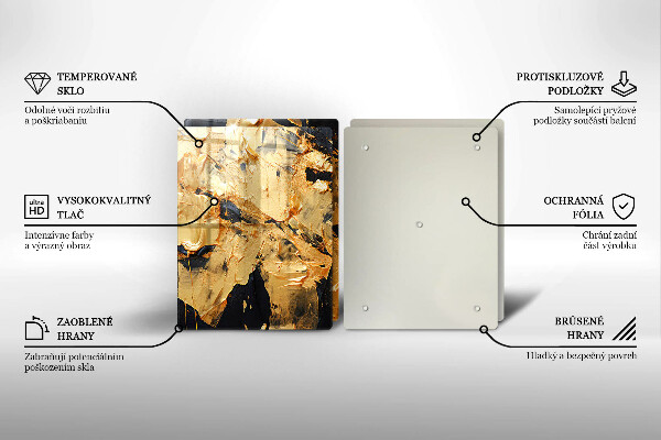 Kuchynská doska veľká zo skla Elegantná textúra laku