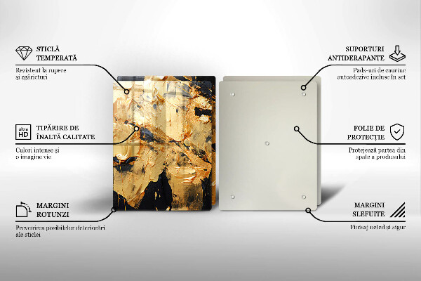 Kuchynská doska veľká zo skla Elegantná textúra laku