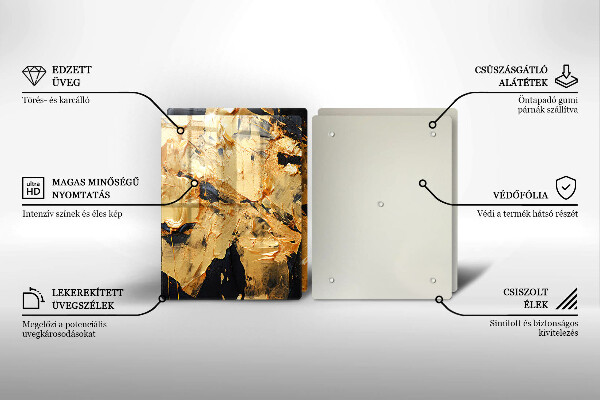 Kuchynská doska veľká zo skla Elegantná textúra laku