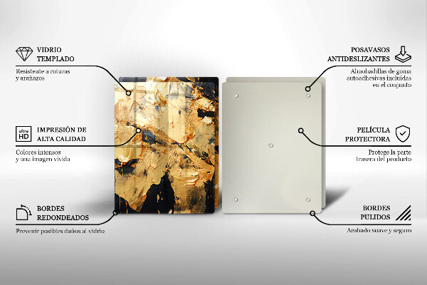 Kuchynská doska veľká zo skla Elegantná textúra laku