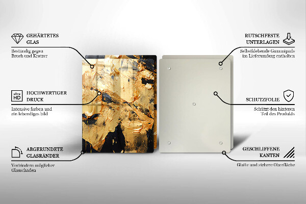 Kuchynská doska veľká zo skla Elegantná textúra laku