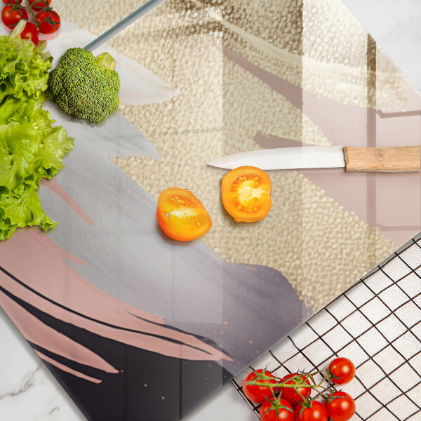 Kuchynská doska veľká zo skla Pastelové škvrny