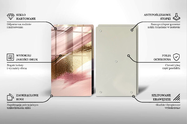 Kuchynská doska veľká zo skla Pastelové škvrny