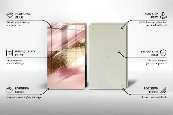 Kuchynská doska veľká zo skla Pastelové škvrny