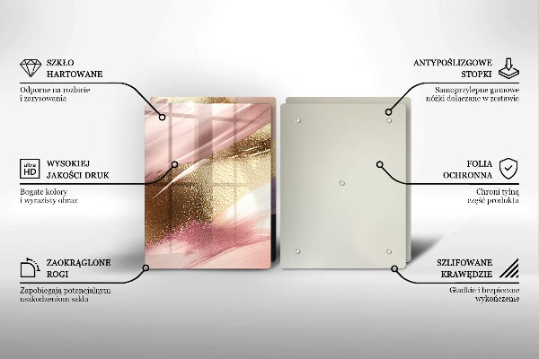 Kuchynská doska veľká zo skla Pastelové škvrny