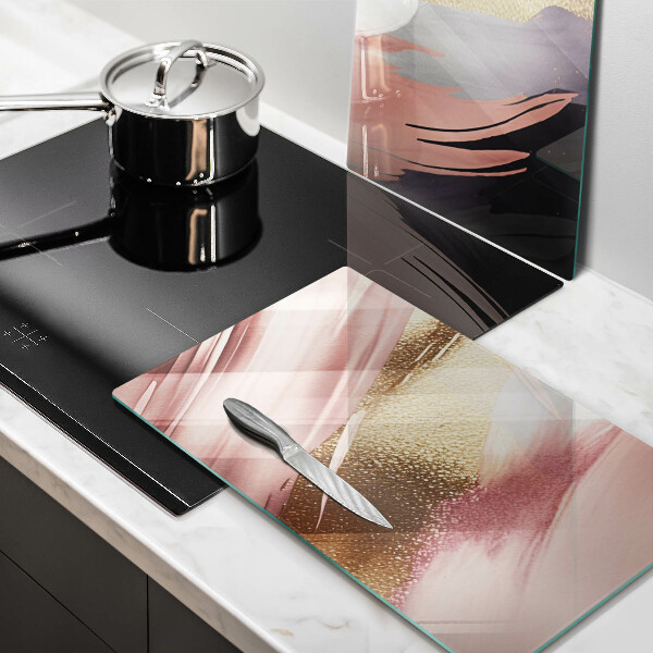 Kuchynská doska veľká zo skla Pastelové škvrny