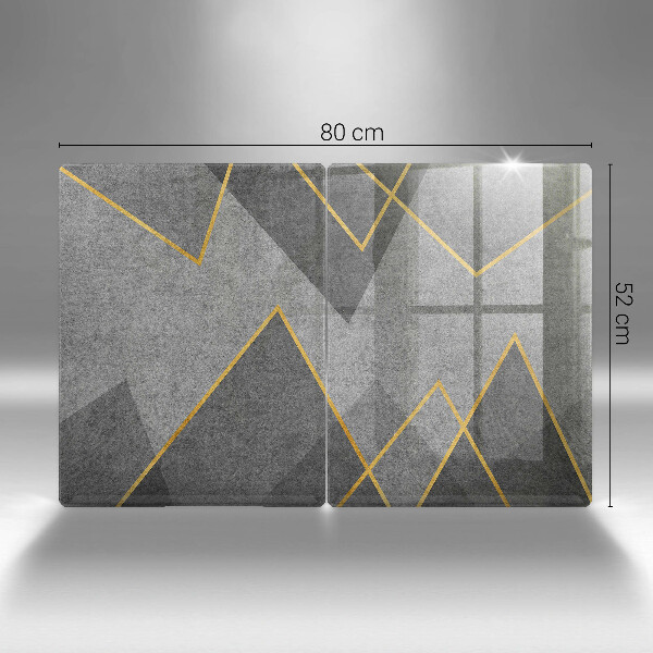 Kuchynská doska veľká zo skla Ostré tvary