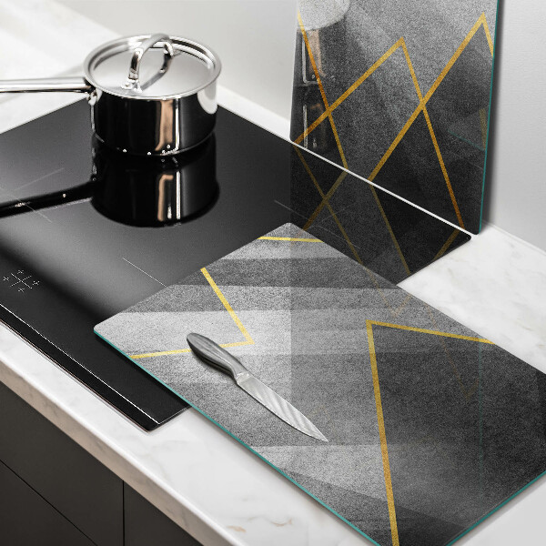 Kuchynská doska veľká zo skla Ostré tvary