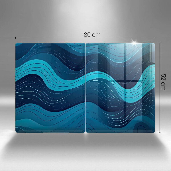 Kuchynská doska veľká zo skla Abstraktné vlny
