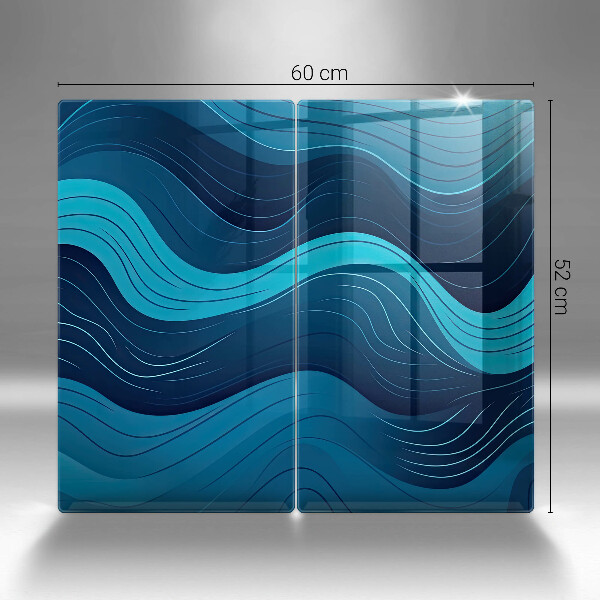 Kuchynská doska veľká zo skla Abstraktné vlny