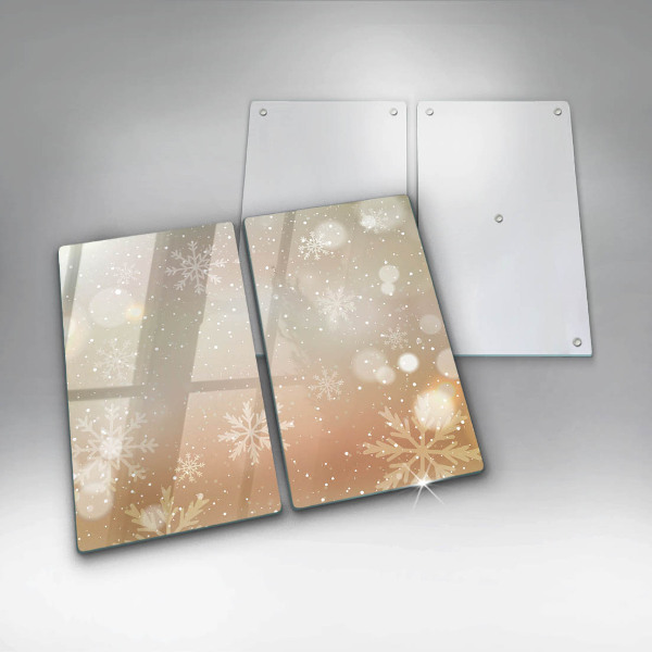 Kuchynská doska veľká zo skla Snehové vločky