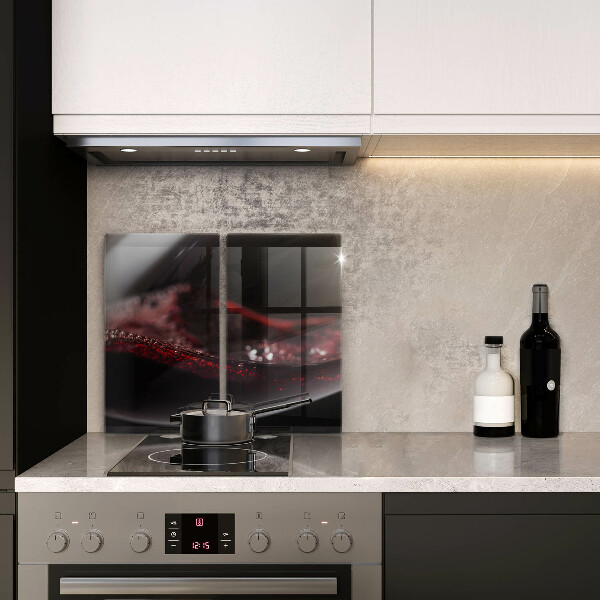 Kuchynská doska veľká zo skla Červené víno v pohári