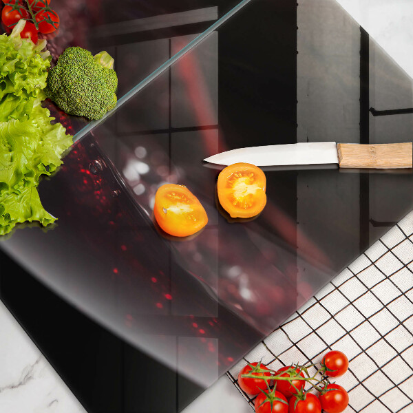 Kuchynská doska veľká zo skla Červené víno v pohári