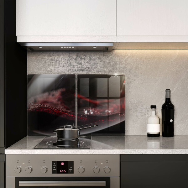 Kuchynská doska veľká zo skla Červené víno v pohári