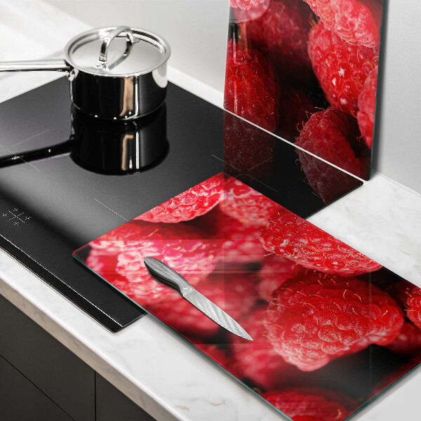 Kuchynská doska veľká zo skla Malinové ovocie