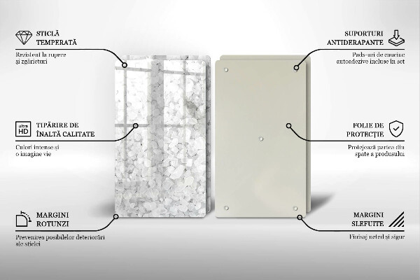 Kuchynská doska veľká zo skla Kryštály soli