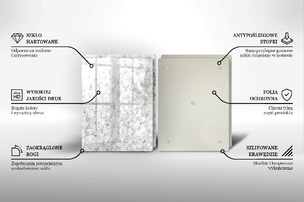 Kuchynská doska veľká zo skla Kryštály soli