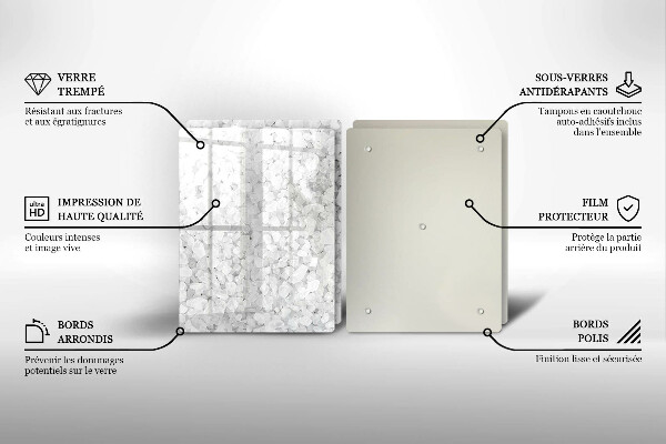 Kuchynská doska veľká zo skla Kryštály soli