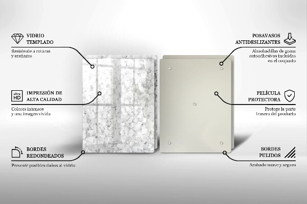 Kuchynská doska veľká zo skla Kryštály soli