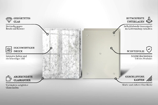 Kuchynská doska veľká zo skla Kryštály soli