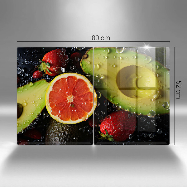 Kuchynská doska veľká zo skla Ovocie a zelenina