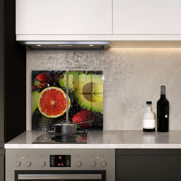 Kuchynská doska veľká zo skla Ovocie a zelenina