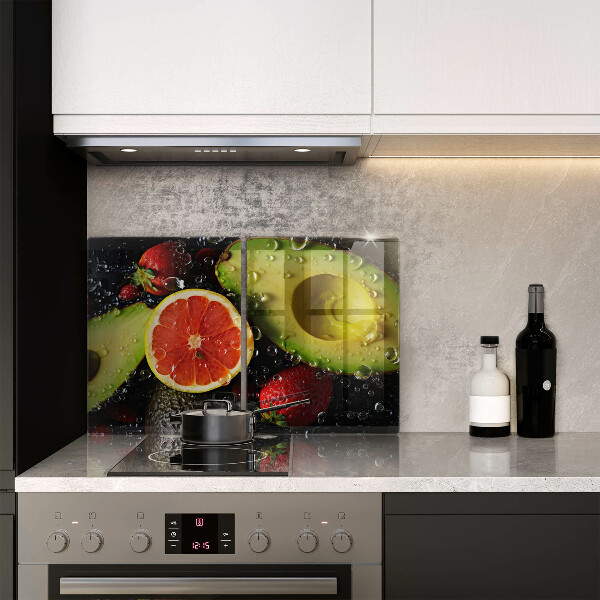 Kuchynská doska veľká zo skla Ovocie a zelenina