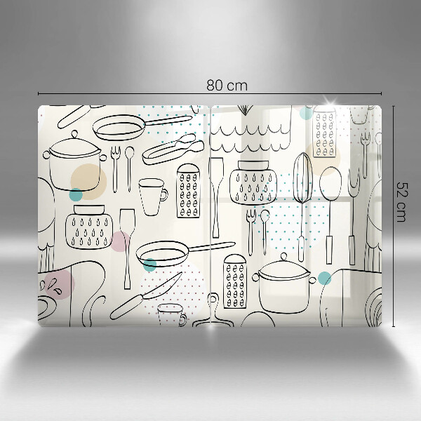 Kuchynská doska veľká zo skla Kuchynské doplnky