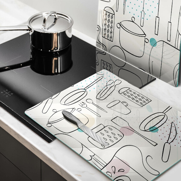 Kuchynská doska veľká zo skla Kuchynské doplnky