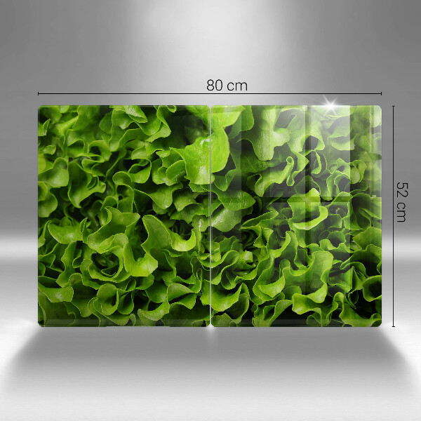 Kuchynská doska veľká zo skla Listy zeleného šalátu