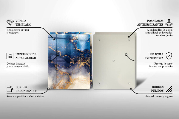 Kuchynská doska veľká zo skla Mramorová abstrakcia