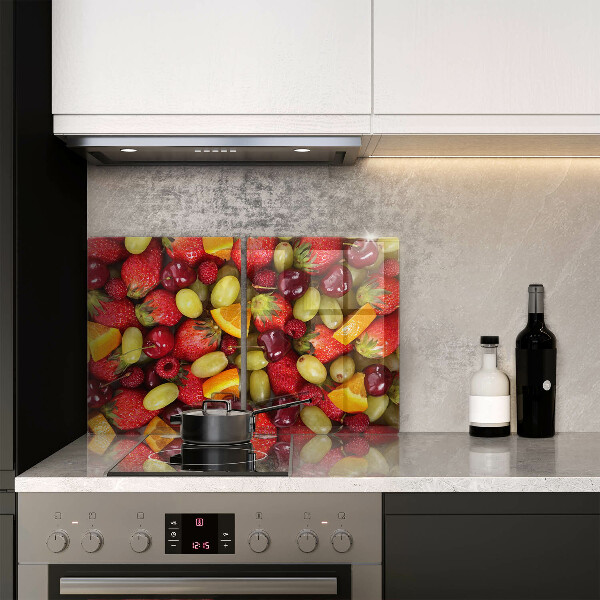 Kuchynská doska veľká zo skla Letné ovocie