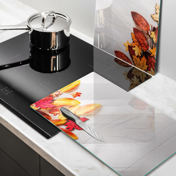 Kuchynská doska veľká zo skla Jesenné lístie