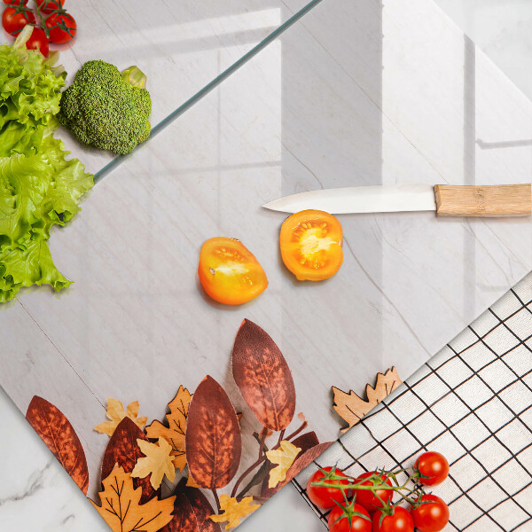Kuchynská doska veľká zo skla Jesenné lístie