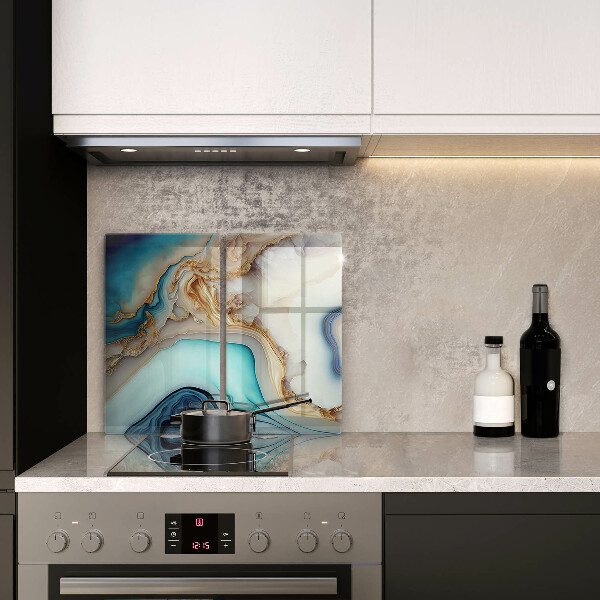 Kuchynská doska veľká zo skla Viacfarebný mramor