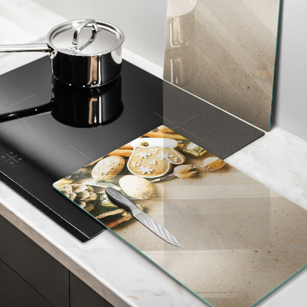 Kuchynská doska veľká zo skla vianočné dekorácie