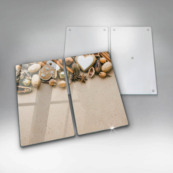 Kuchynská doska veľká zo skla vianočné dekorácie