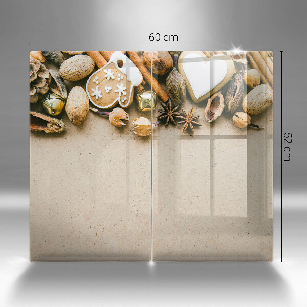 Kuchynská doska veľká zo skla vianočné dekorácie