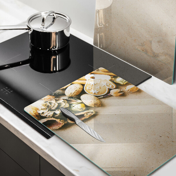 Kuchynská doska veľká zo skla vianočné dekorácie